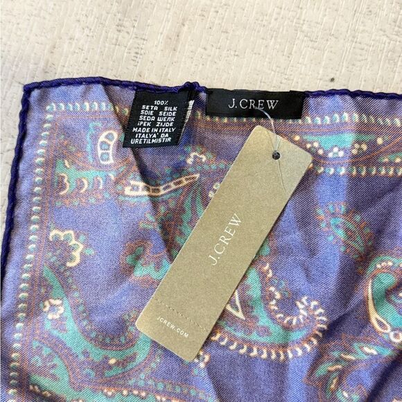 NWT J. Crew 100% Silk Men’s Pocket Square - Picture 2 of 2